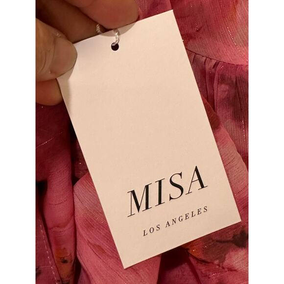 Misa Los Angeles Women's Sastra Mini Dress Abstract Fire Florals Size XS NWT - Picture 13 of 13